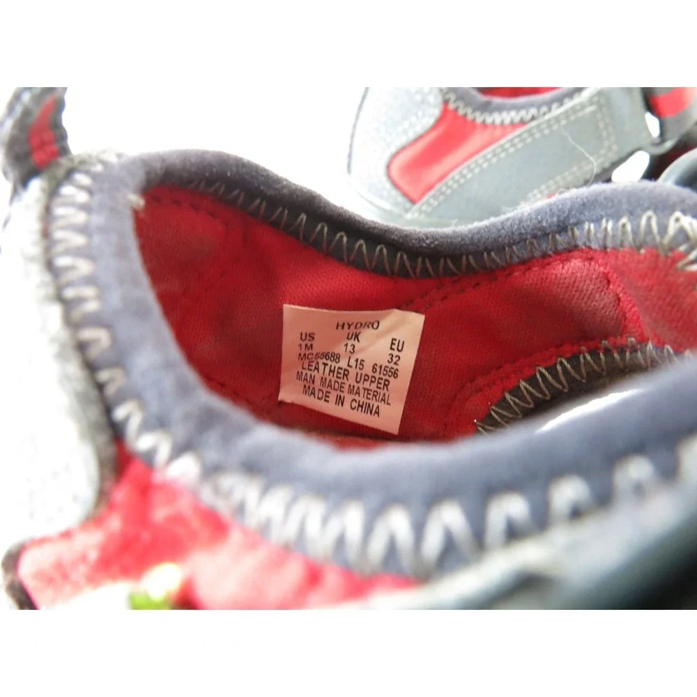 Merrell Hydro Hiker Waterproof Sports Sandals Sz 1 Gray/Red Youth Kids Water